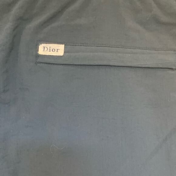 Vintage Christian Dior Monsieur Track Pants Large Blue Windbreaker Nylon Lined - Picture 4 of 11